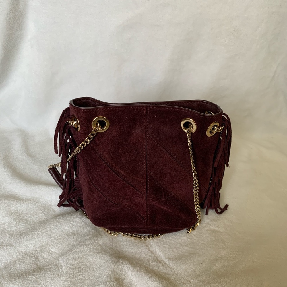 Maje burgundy shoulder bag